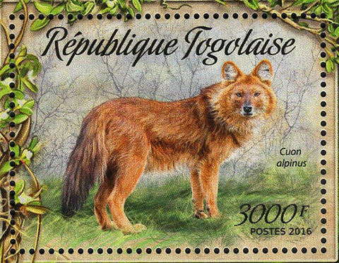 Endangered Species Stamp Cuon Alpinus Pongo Abelii S/S MNH #7433 / Bl.1295