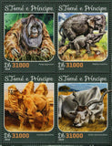 Endangered Animals Elephas Maximus Pongo Pygmaeus S/S MNH #6651-6654