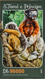 Endangered Animals Varecia Rubra Pongo Pygmaeus S/S MNH #6655 / Bl.1180