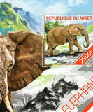 Elephants Stamp Loxodonta Africana Souvenir Sheet MNH #2834 / Bl.308