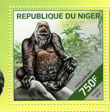 Gorillas Stamp Gorilla Beringei Graueri Souvenir Sheet MNH #2875-2878