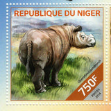 Rhinoceros Stamp Diceros Bicornis Rhinoceros Sondaicus S/S MNH #2825-2828