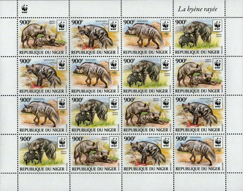 Hyena Stamp Hyaena Hyaena Wild Animal Souvenir Sheet MNH #3742-3745