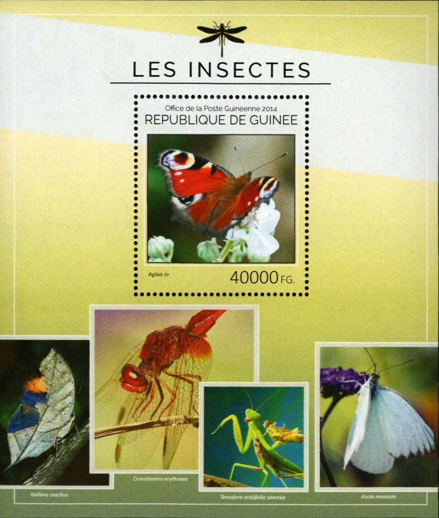 Insects Stamp Aglais Io Kallima Inachus S/S MNH #10672-10675