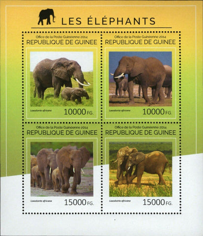 Elephants Stamp Loxodonta Africana Souvenir Sheet MNH #10707-10710