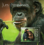 Chimpanzees Stamp Pan Troglodytes Souvenir Sheet MNH #2579 / Bl.256