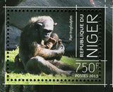 Chimpanzees Stamp Pan Troglodytes Souvenir Sheet MNH #2575-2578