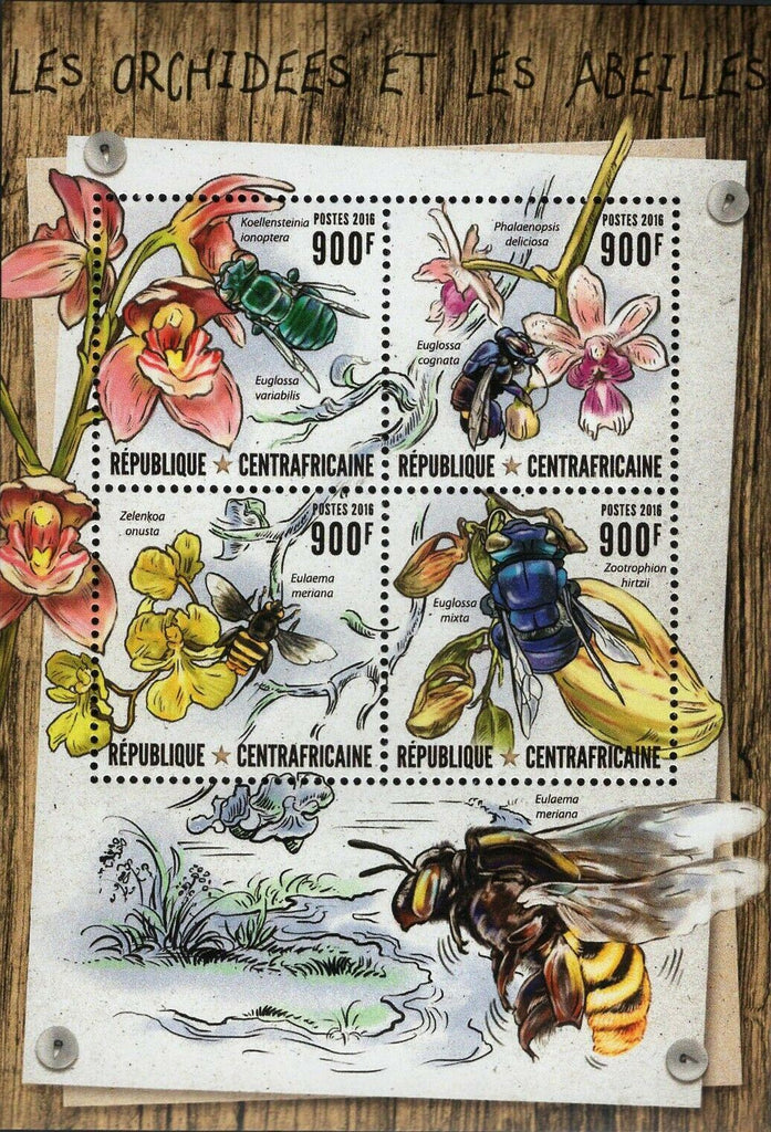 Orchid Bees Stamp Koellensteina Ionoptera Euglossa Variabilis S/S MNH #6545-6548