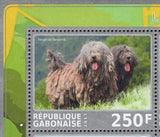 Gabon Dogs Stamp Berger Boxer Rottweiler Barzoi Chow Chow S/S of 6 MNH
