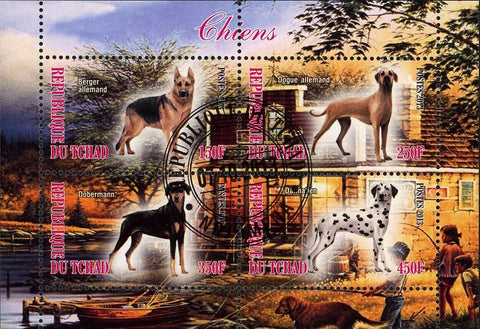 Dogs Stamp German Berger German Dog Doberman Dalmatian S/S MH