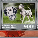 Dog Domestic Animal Husky Dalmatian German Shepard Buldog S/S of 6 Stamps MNH