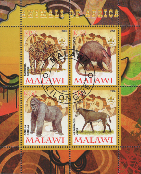 Malawi Wild Animals Souvenir Sheet – Meditative Philately