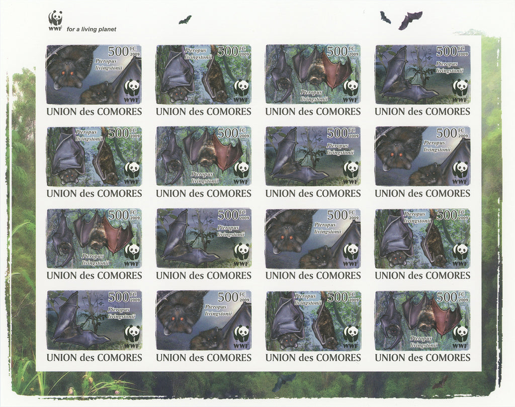 Bats Animals Imperforate Souvenir Sheet Mint NH