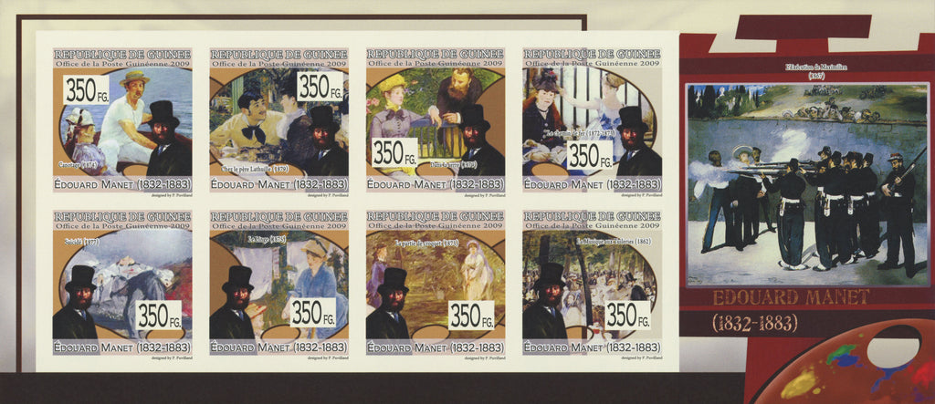 Édouard Manet , Art, Painter, Imperforate Souvenir Sheat, Mint NH.