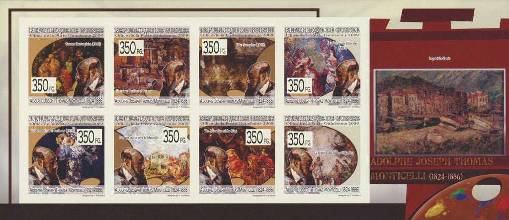 Adolphe Joseph Thomas Monticelli Art Painter Imp. S/S MNH