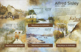 Famous Painter Alfred Sisley Imperforated Sov. Sheet of 4 Stamps MNH