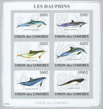 Dolphins Nature imperforate Block Souvenir of 6 stamps Mint NH