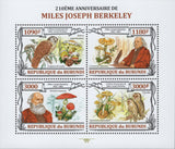 Miles Joseph Berkeley Owl Mushrooms Sov. Sheet of 4 Stamp MNH