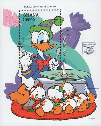 Donald's Duck Stamp Disney Birthday Candle Souvenir Sheet Mint NH