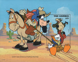 Goofy And Donald At Roping Practice Souvenir Sheet Mint NH