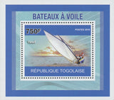 Sailing Boat Yawl Sunset Miniature Souvenir Sheet Stamp Mint NH