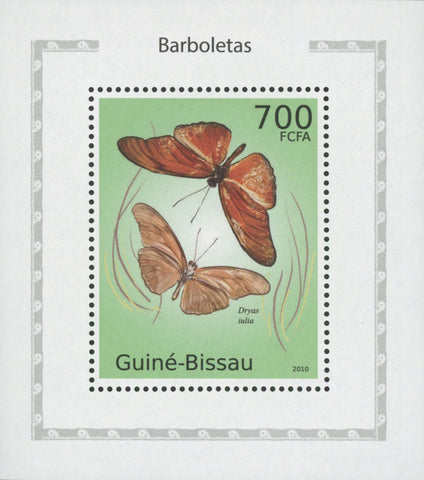 Butterflies Stamp Julia  Mini Souvenir Sheet MNH