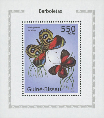 Butterflies Stamp Paulogramma Pyracmon Mini Souvenir Sheet MNH