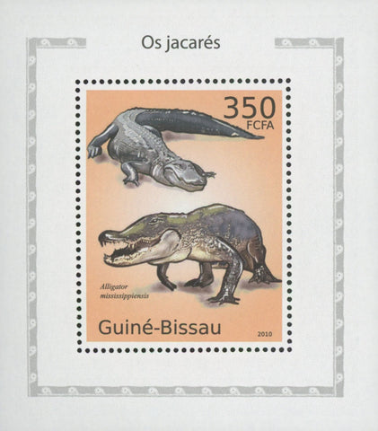 Alligators Stamp Reptile Mississippiensis Reptiles Mini Sov. Sheet MNH