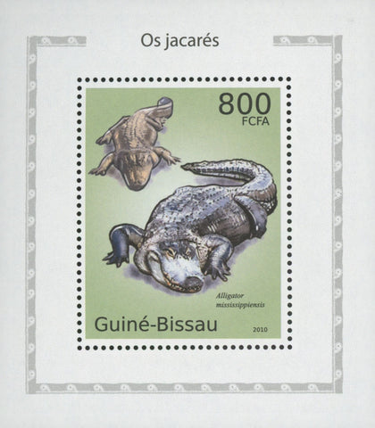 Alligators Stamp Reptile Mississippiensis Reptiles Miniature Sov. Sheet MNH