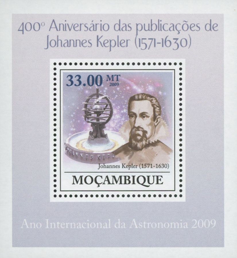 Astronomy Johannes Kepler Statue Mini Sov. Sheet MNH