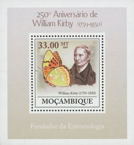 William Kirby Butterfly Entomology Mini Sov. Sheet MNH