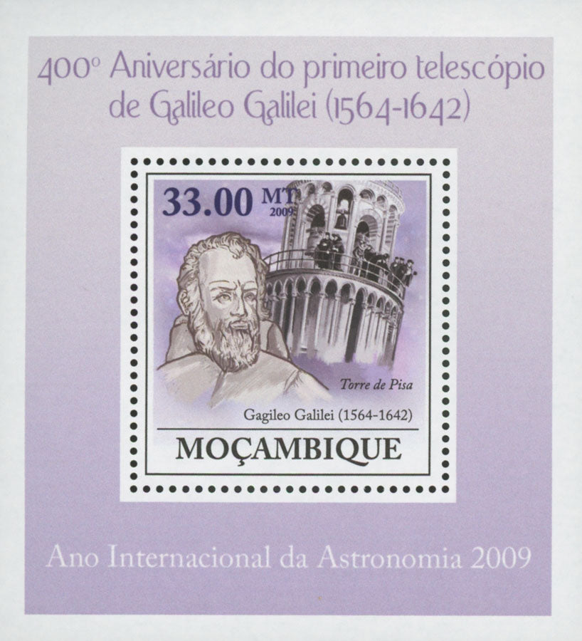 Galileo Galilei Astronomy Pisa Tower Mini Sov. Sheet MNH