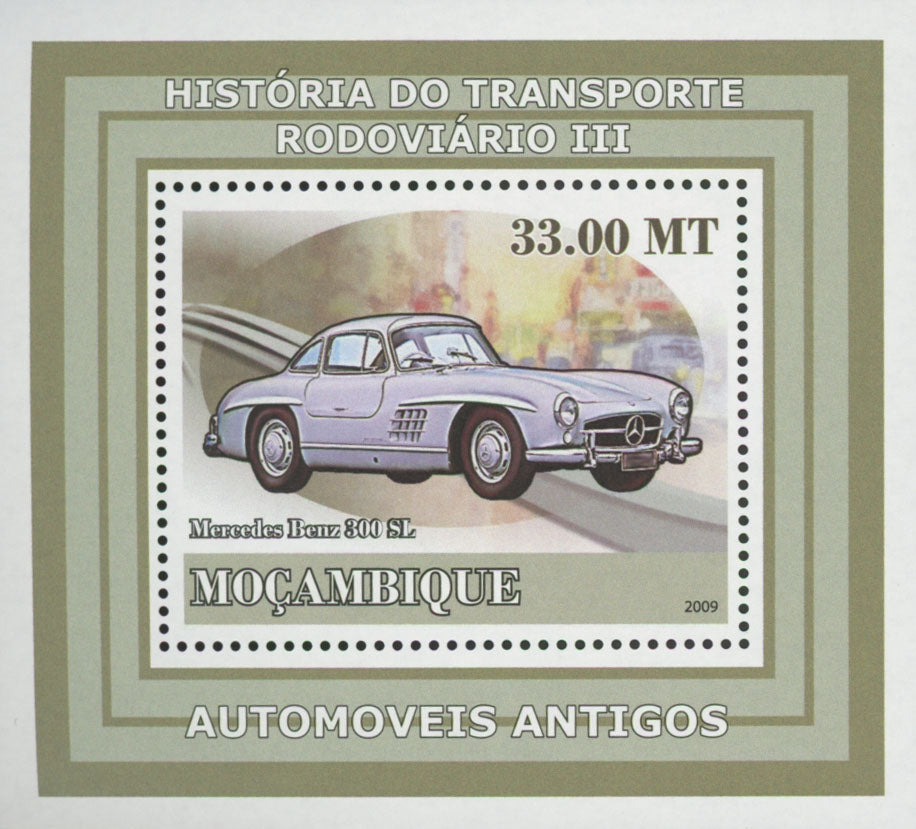 Road Transport Antique Cars Mercedes Benz Mini Sov. Sheet MNH