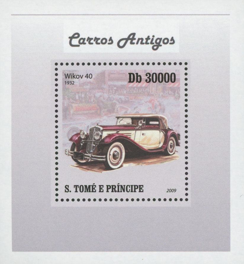 Antique Cars Wikov 40 Mini Sov. Sheet MNH