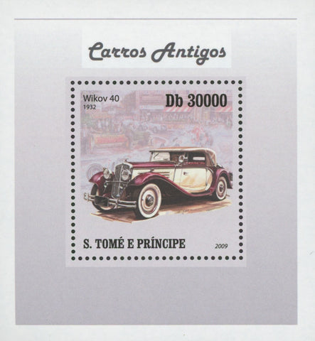 Antique Cars Wikov 40 Mini Sov. Sheet MNH