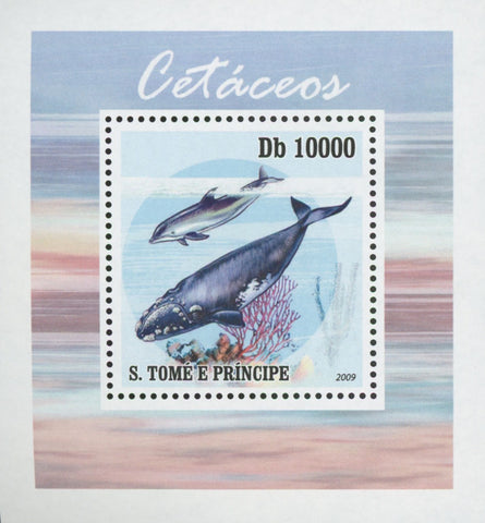 Cetaceans Whale Dolphin Mini Sov. Sheet MNH