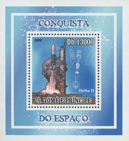 Space Conquer Delta II Mini Sov. Sheet MNH