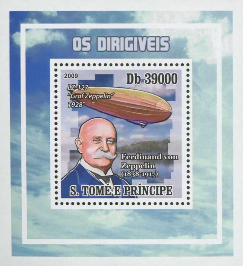 Dirigibles Zeppelin Mini Sov. Sheet MNH
