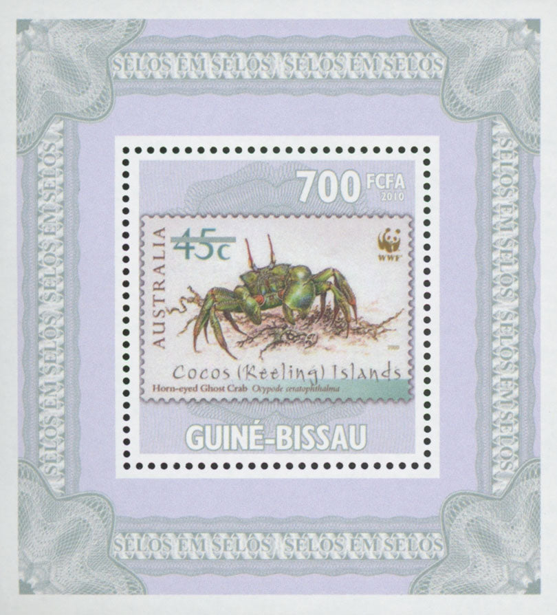 Stamp in Stamp Australia Crab Mini Sov. Sheet MNH