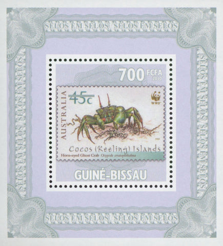 Stamp in Stamp Australia Crab Mini Sov. Sheet MNH
