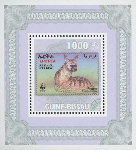 Stamp in Stamp Australia Hyena Mini Sov. Sheet MNH