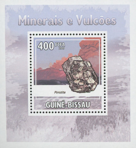 Minerals and Volcanos Stamp Pirrotite Mini Sov. Sheet MNH