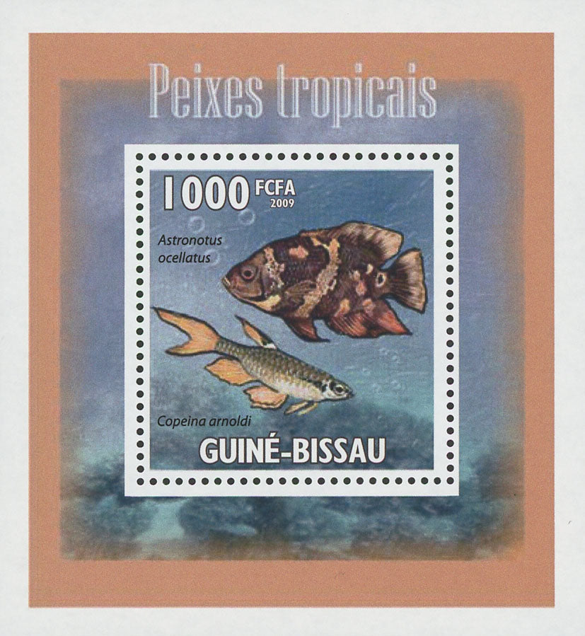 Tropical Fish Astronotus Ocellatus Mini Sov. Sheet MNH