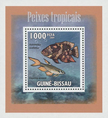 Tropical Fish Astronotus Ocellatus Mini Sov. Sheet MNH