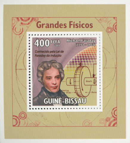 Michael Faraday Stamp Famous Physicist Mini Sov. Sheet MNH