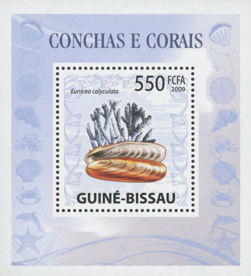 Shells and Corals Eunicea Calyculata Miniature Sov. Sheet MNH