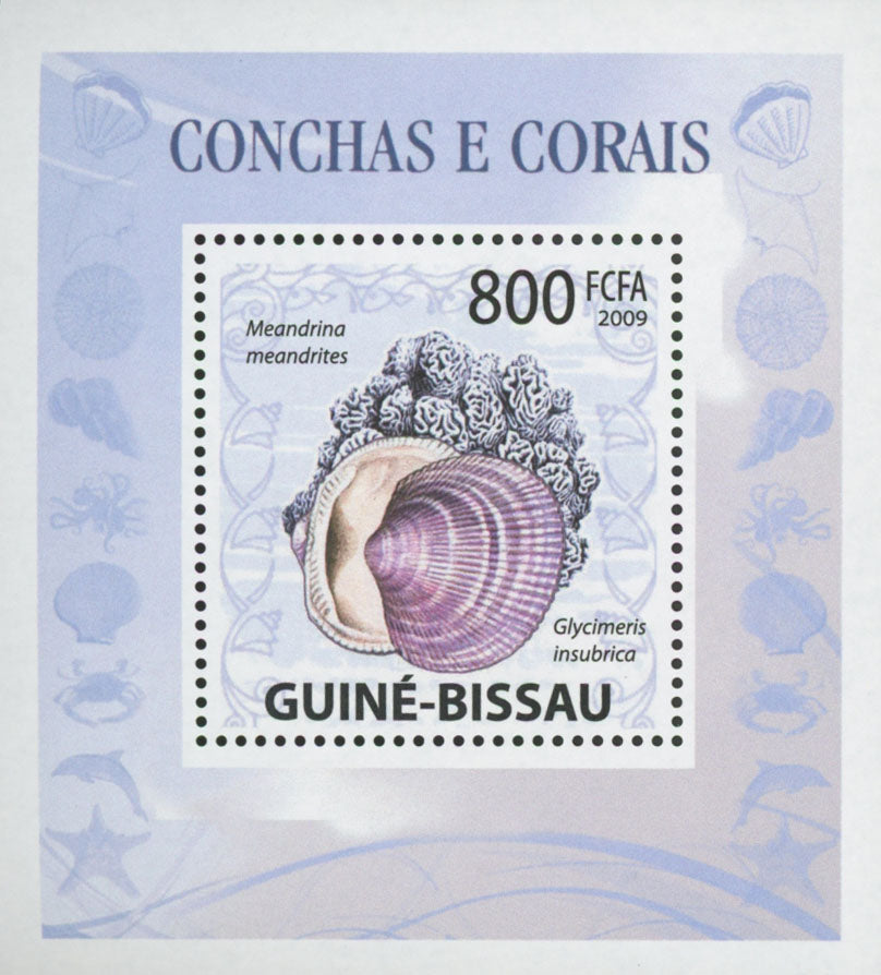 Shells and Corals Meandrina Meandrites Mini Sov. Sheet MNH