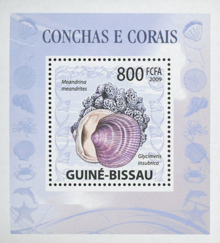 Shells and Corals Meandrina Meandrites Mini Sov. Sheet MNH