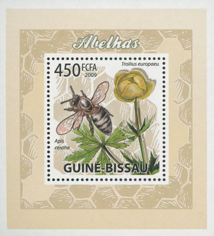 Bees Plants Flowers Apis Cerana Mini Sov. Sheet MNH