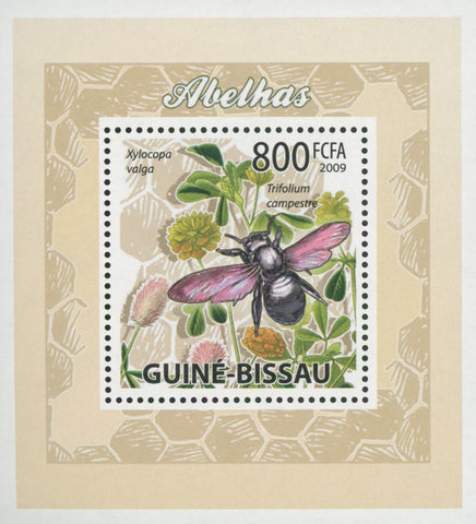 Bees Plants Flowers Xylocopa Valga Mini Sov. Sheet MNH